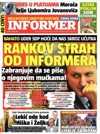 Informer CG - broj 827, 21. jan 2015.