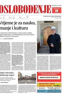 Oslobođenje - broj 26358, 20. apr 2020.