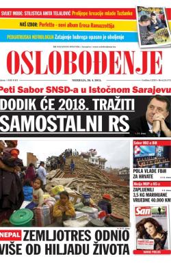 Oslobođenje - broj 24.572, 26. apr 2015.