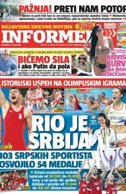 Informer - broj 1313, 22. avg 2016.
