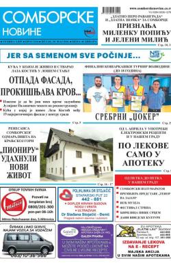 Somborske novine - broj 3334, 18. maj 2018.