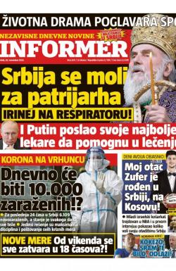 Informer - broj 2611, 20. nov 2020.