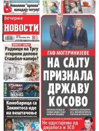 Večernje novosti - broj 3102, 28. sep 2018.