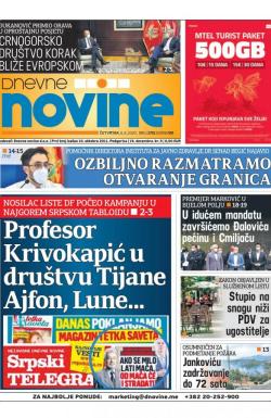 Dnevne novine - broj 2751, 6. avg 2020.