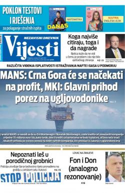 Vijesti - broj 8274, 20. apr 2021.