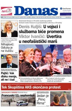 Danas - broj 6315, 13. jan 2015.