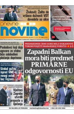 Dnevne novine - broj 2986, 12. maj 2021.