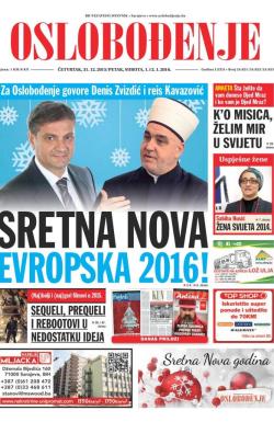 Oslobođenje - broj 24821-24822-24823, 31. dec 2015.