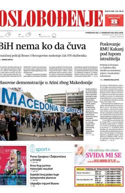 Oslobođenje - broj 25573, 5. feb 2018.