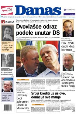 Danas - broj 5409-5410, 21. jul 2012.