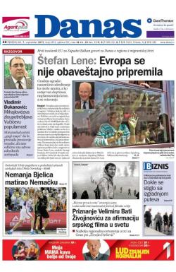 Danas - broj 6552, 7. sep 2015.