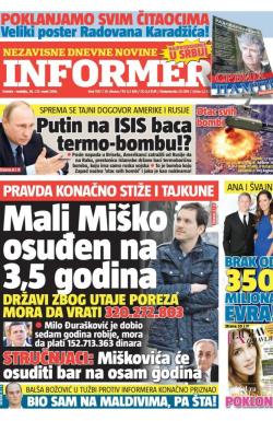 Informer - broj 1187, 26. mar 2016.