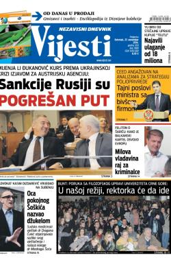Vijesti - broj 5989, 27. nov 2014.
