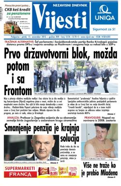 Vijesti - broj 5576, 15. nov 2013.