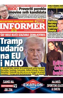 Informer - broj 4186, 19. jan 2026.