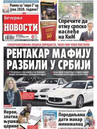 Večernje novosti - broj 3425, 14. nov 2019.