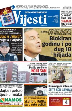 Vijesti - broj 6362, 10. dec 2015.