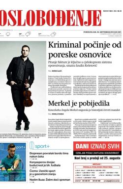 Oslobođenje - broj 25443, 25. sep 2017.