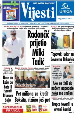 Vijesti - broj 5673, 14. jan 2014.