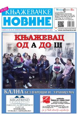 Nove knjaževačke novine - broj 66, 30. nov 2012.