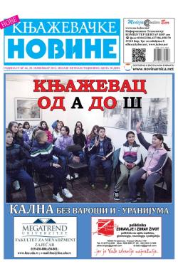 Nove knjaževačke novine - broj 66, 30. nov 2012.