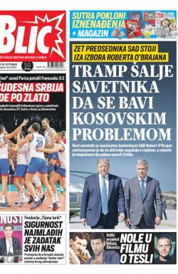 Blic - broj 8122, 28. sep 2019.