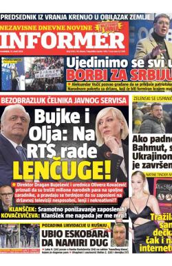 Informer - broj 3316, 13. mar 2023.