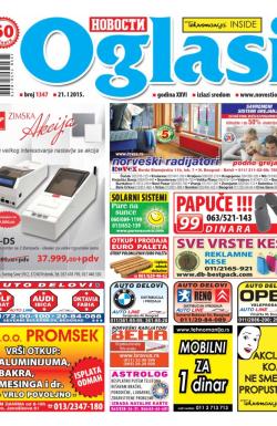 Novosti oglasi - broj 1347, 21. jan 2015.