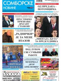 Somborske novine - broj 3165, 20. feb 2015.