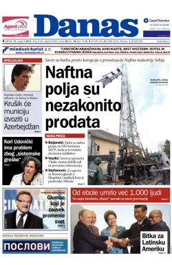 Danas - broj 6162, 13. avg 2014.