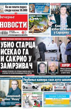 Večernje novosti - broj 1445, 19. feb 2015.