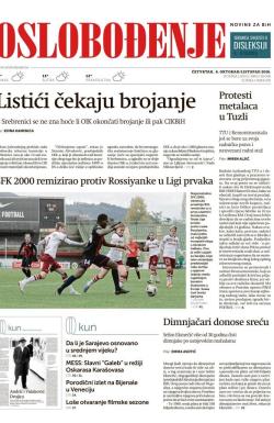 Oslobođenje - broj 25096, 6. okt 2016.