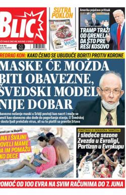 Blic - broj 8348, 26. maj 2020.