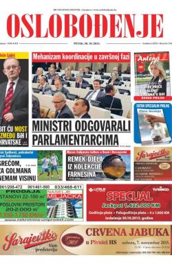 Oslobođenje - broj 24.759, 30. okt 2015.