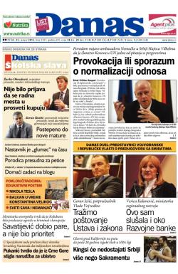 Danas - broj 5597, 25. jan 2013.
