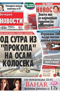 Večernje novosti - broj 1782, 25. jan 2016.
