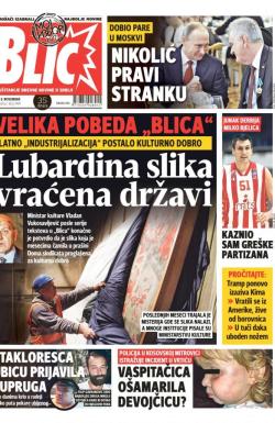 Blic - broj 7449, 8. nov 2017.