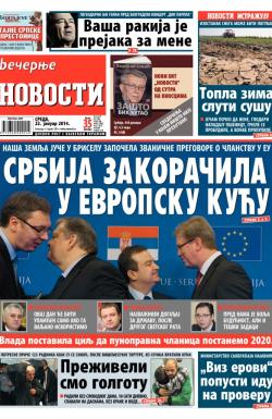 Večernje novosti - broj 1157, 22. jan 2014.