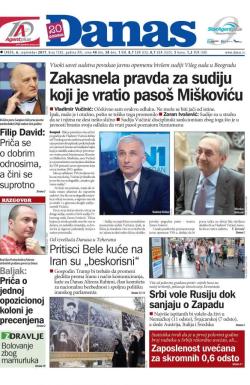 Danas - broj 7282, 6. sep 2017.