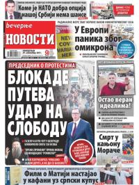 Večernje novosti - broj 4149, 29. nov 2021.