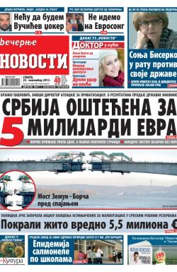 Večernje novosti - broj 1100, 23. nov 2013.