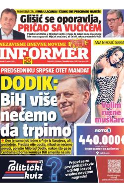 Informer - broj 4050, 7. avg 2025.