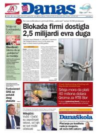 Danas - broj 7275, 30. avg 2017.