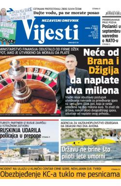 Vijesti - broj 6238, 8. avg 2015.