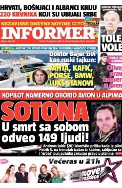 Informer - broj 882, 27. mar 2015.