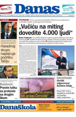 Danas - broj 7641, 31. avg 2018.