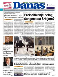 Danas - broj 5483, 3. okt 2012.
