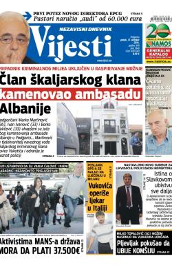 Vijesti - broj 5948, 17. okt 2014.