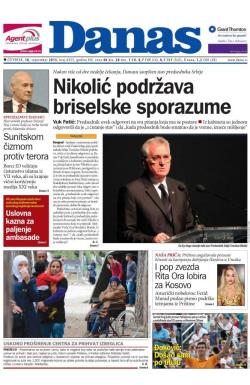 Danas - broj 6555, 10. sep 2015.