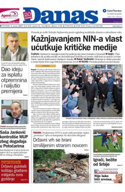 Danas - broj 7038, 5. jan 2017.